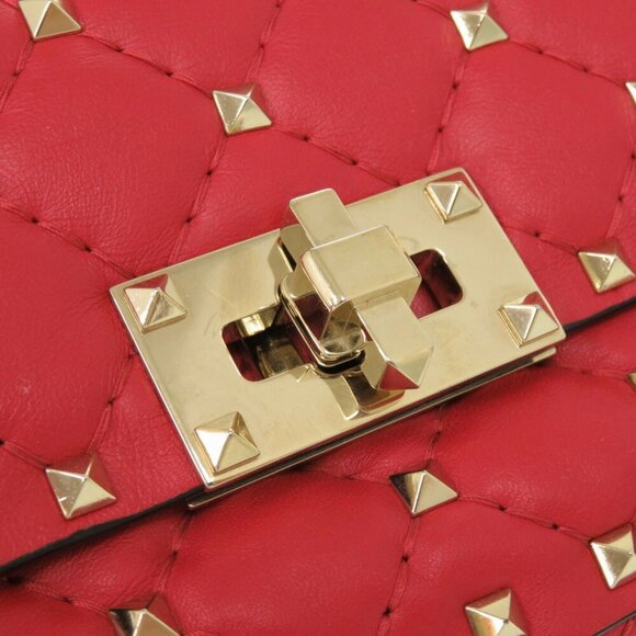 VALENTINO GARAVANI Red Leather Shoulder Bag - Picture 10 of 11